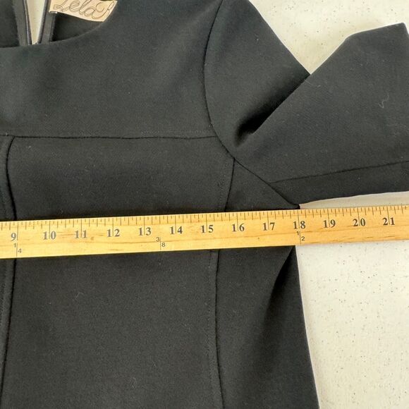 Lela Rose Black Blouse 8 Pockets Classic Capsule Luxury - Picture 7 of 12